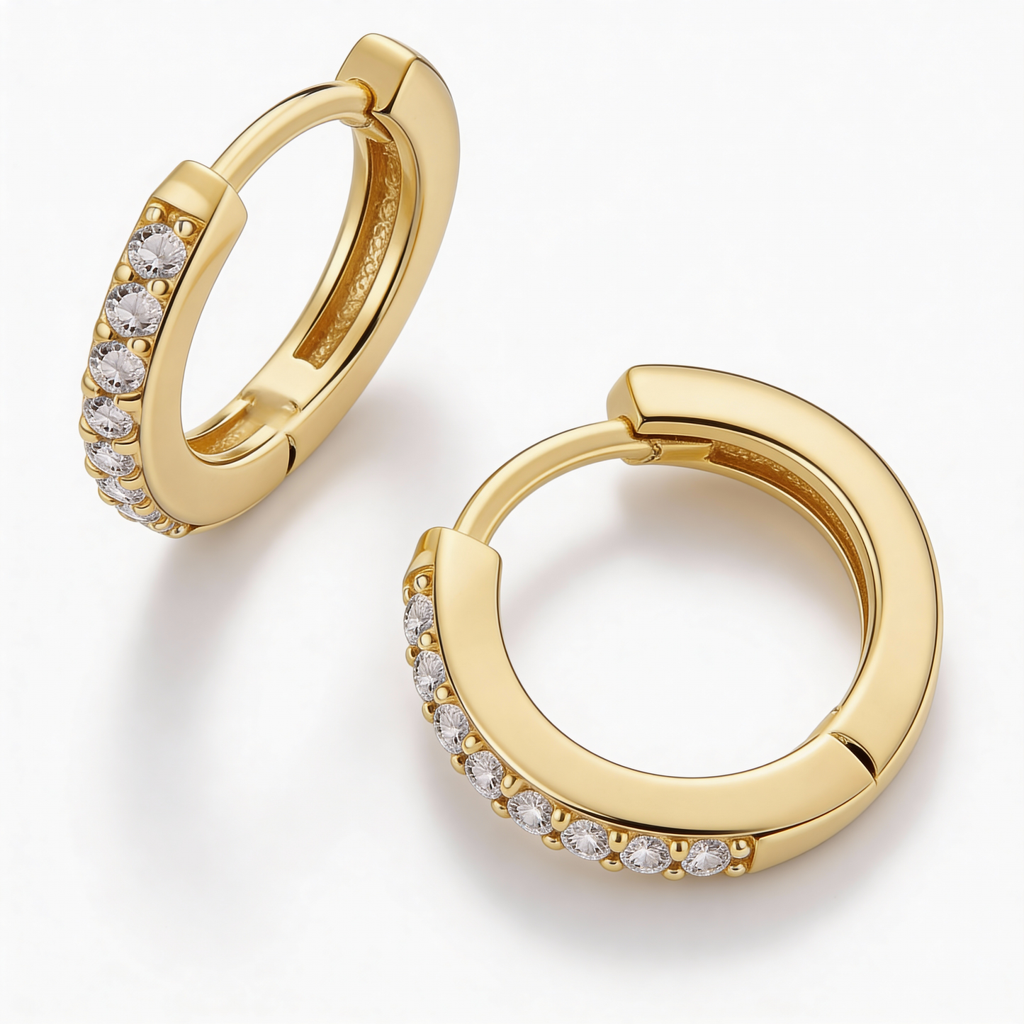 Boucles d'Oreille Pavées Scintillantes