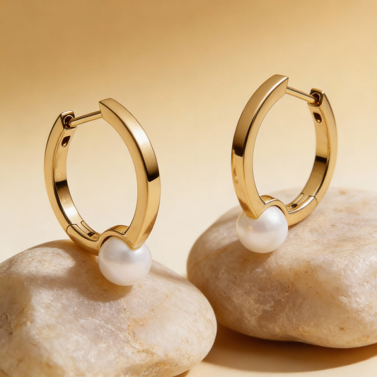 Boucles d'Oreille Perle Scintillante