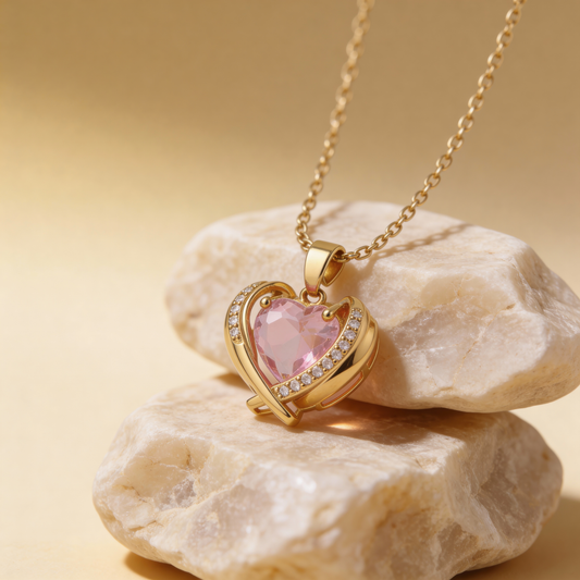 Collier Pendentif Cœur Rosara