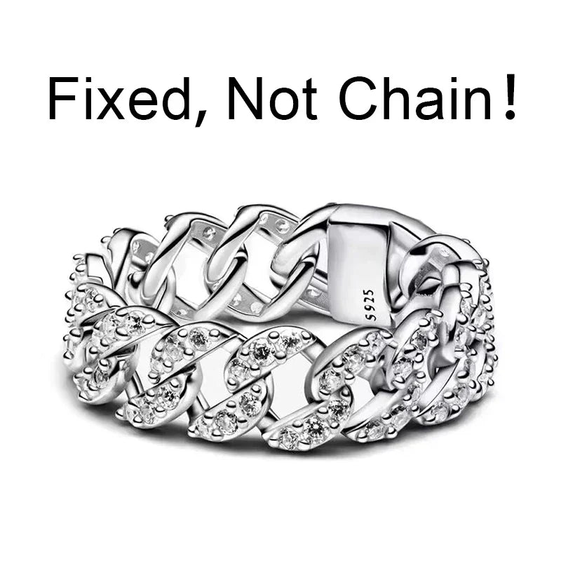 Original 925 Sterling Silver Princess Crown Moon Star Heart Bow Shell Crystal Rings Women Valentine's Birthday Gifts DIY Jewelry