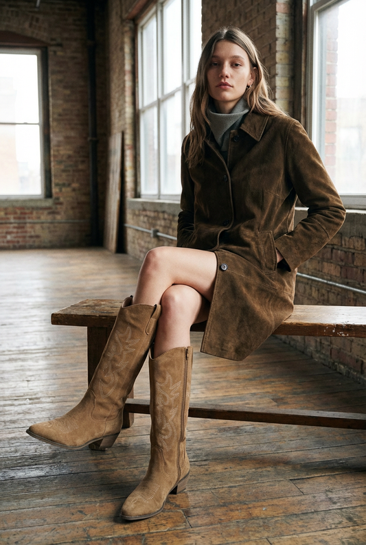 Élise – Bottes Santiags Hautes Brodées