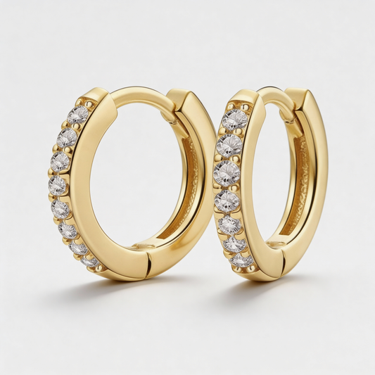 Boucles d'Oreille Pavées Scintillantes