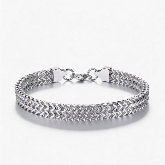 Bracelet Tressia Argent Tressé