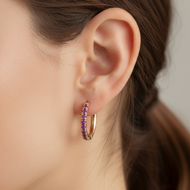 Boucle d'oreille Or Ronde