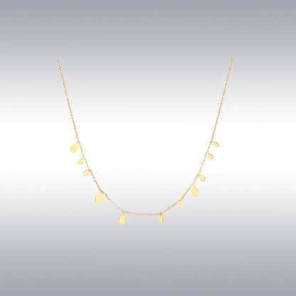 Teardrop Charm Necklace, Stainless Steel Dangling Necklace , Minimalist Simple Chain Necklace