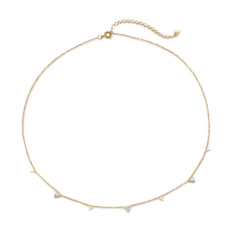 Teardrop Charm Necklace, Stainless Steel Dangling Necklace , Minimalist Simple Chain Necklace