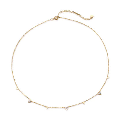 Teardrop Charm Necklace, Stainless Steel Dangling Necklace , Minimalist Simple Chain Necklace