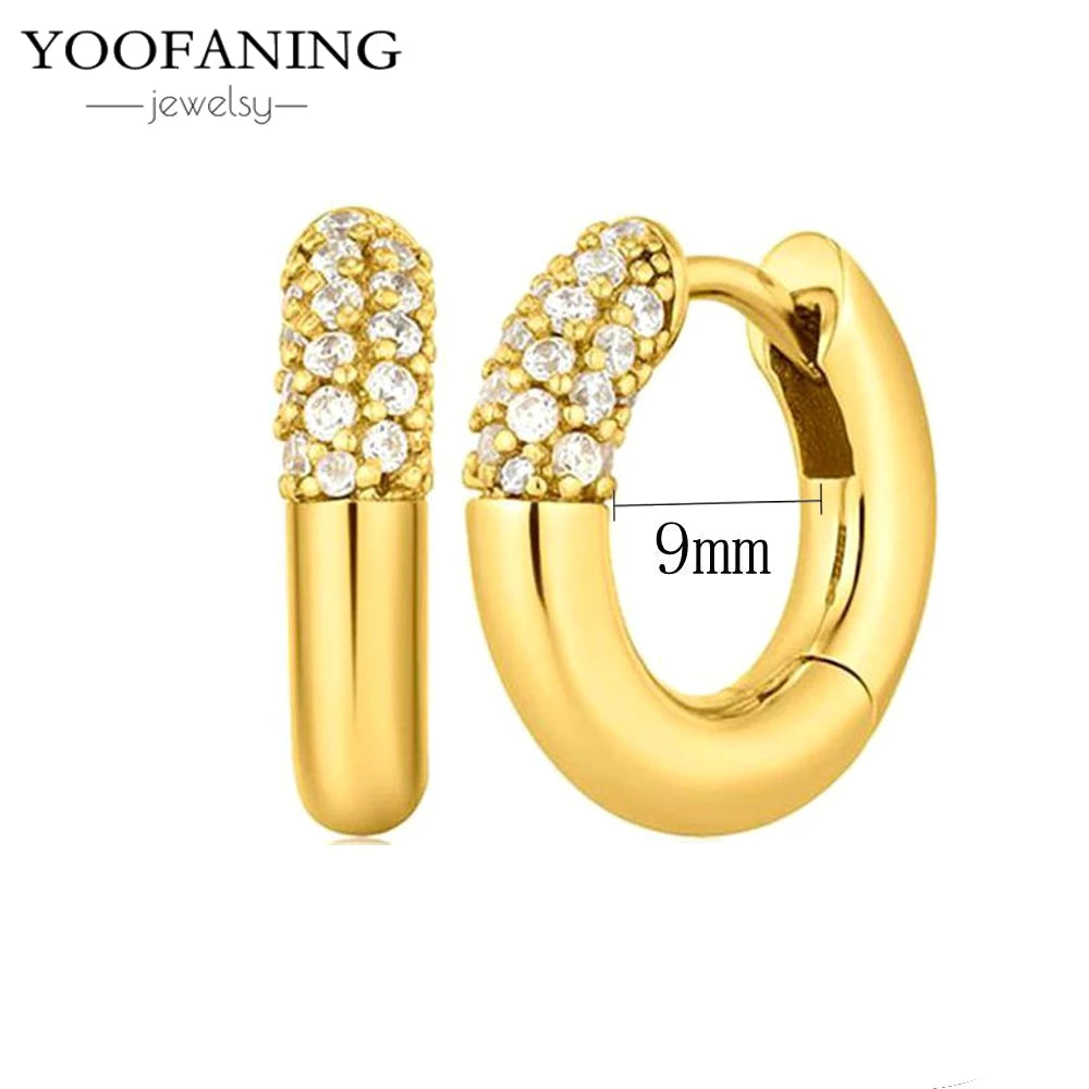 2025 New  925 Sterling Silver Needle Classic Retro Gold and Silver Ring Shaped Women's Large Earrings Party Luxury Jewelry Gifts