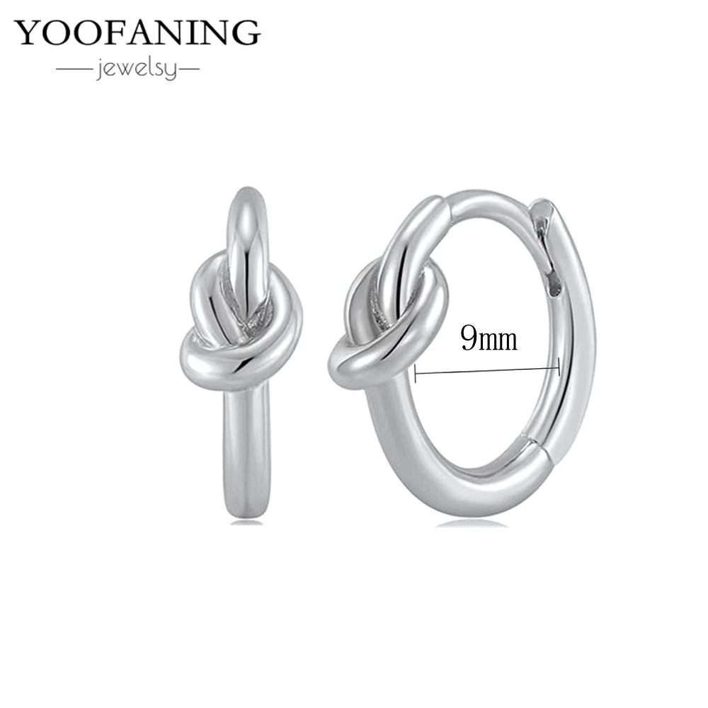2025 New  925 Sterling Silver Needle Classic Retro Gold and Silver Ring Shaped Women's Large Earrings Party Luxury Jewelry Gifts