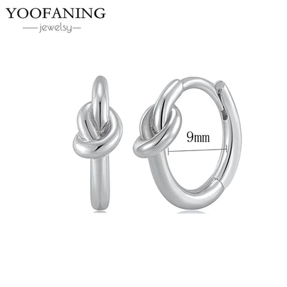 2025 New  925 Sterling Silver Needle Classic Retro Gold and Silver Ring Shaped Women's Large Earrings Party Luxury Jewelry Gifts