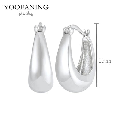 2025 New  925 Sterling Silver Needle Classic Retro Gold and Silver Ring Shaped Women's Large Earrings Party Luxury Jewelry Gifts