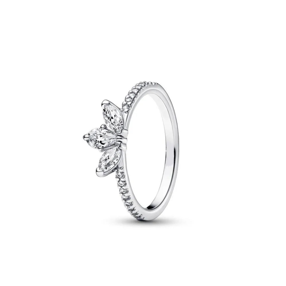 Fashionable 925 sterling silver charming princess ring octopus shell size 6 7 8 9 women's original wedding ring women's jewelry