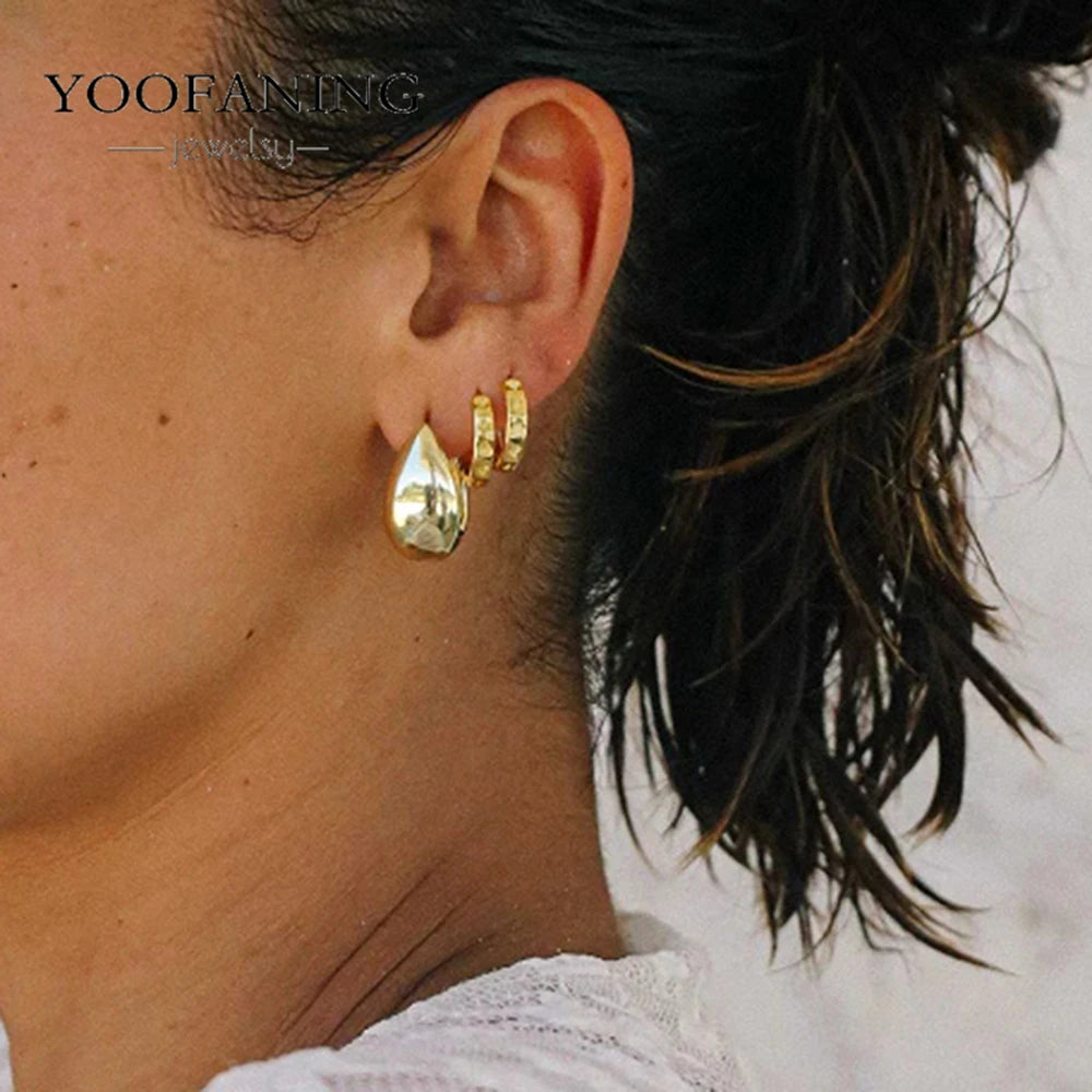 2025 New  925 Sterling Silver Needle Classic Retro Gold and Silver Ring Shaped Women's Large Earrings Party Luxury Jewelry Gifts