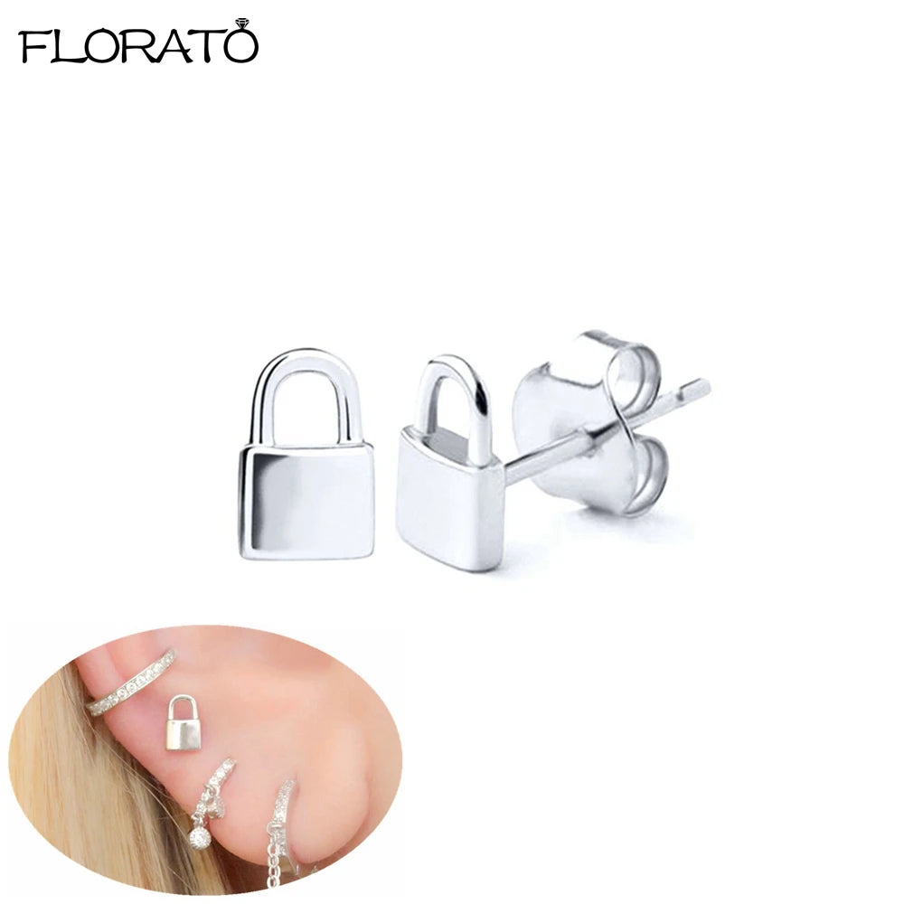 2025 New Gold Color Smooth Small Circle Earrings for Women 925 Sterling Silver Needle Trend Pendant Earrings Party Jewelry Gift