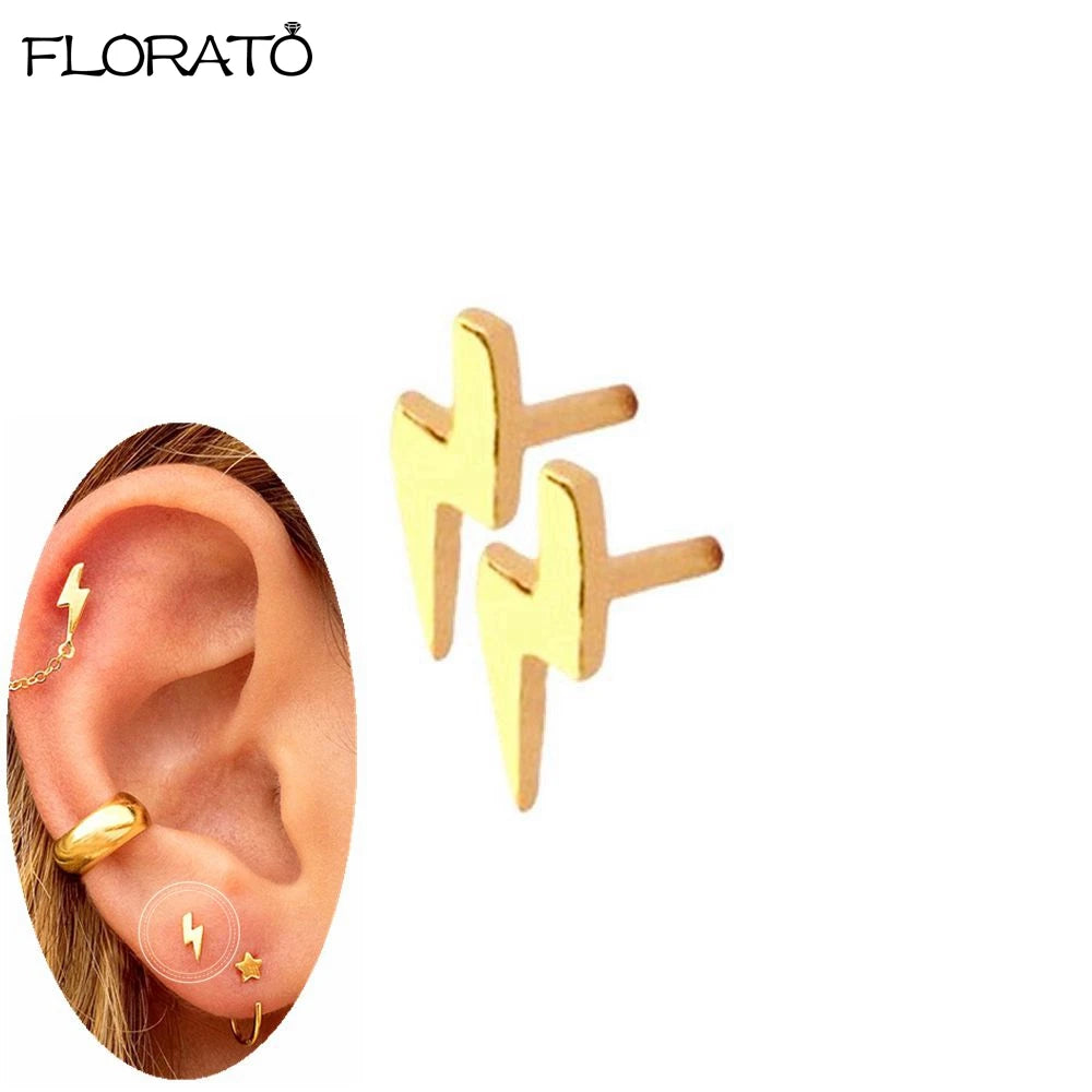 2025 New Gold Color Smooth Small Circle Earrings for Women 925 Sterling Silver Needle Trend Pendant Earrings Party Jewelry Gift