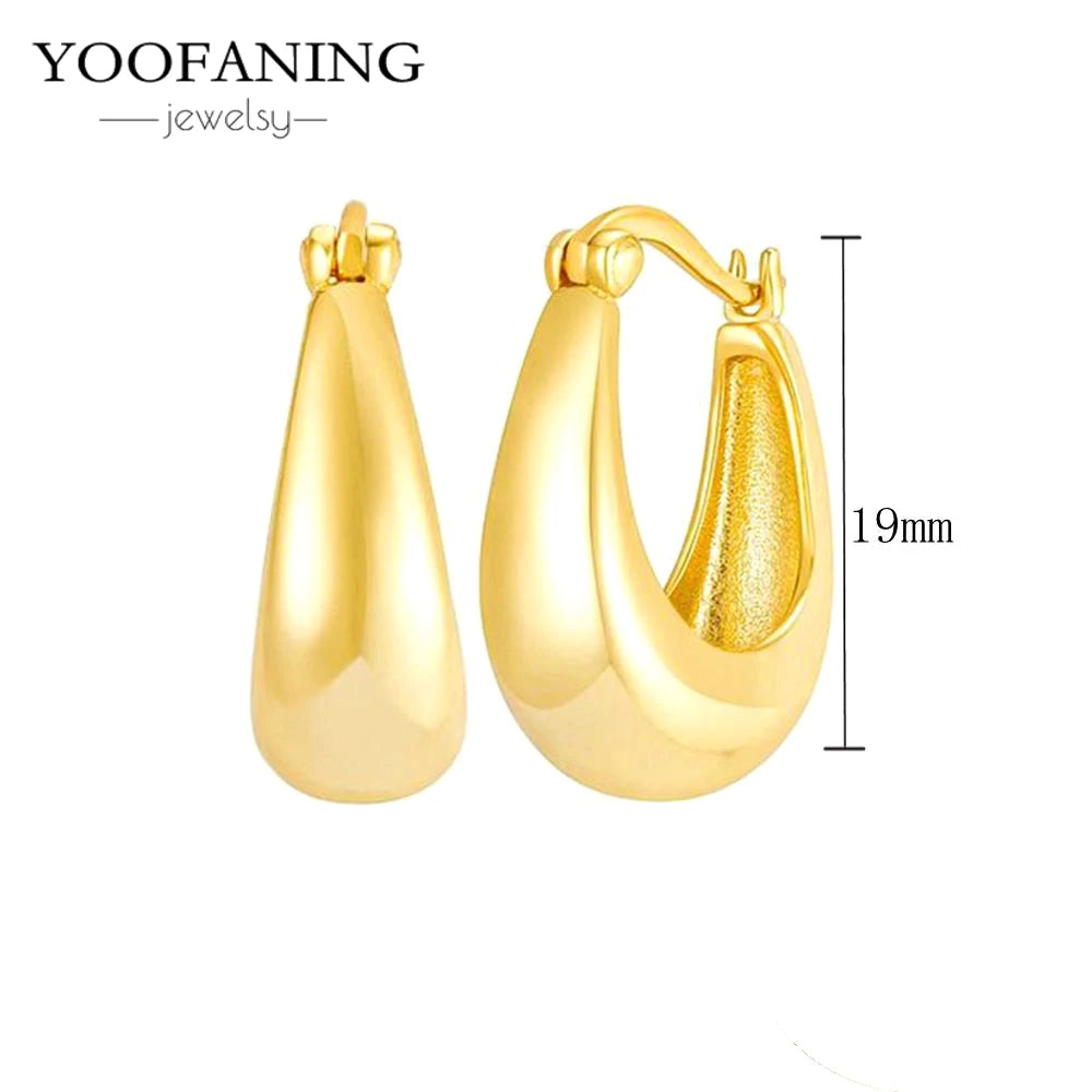 2025 New  925 Sterling Silver Needle Classic Retro Gold and Silver Ring Shaped Women's Large Earrings Party Luxury Jewelry Gifts