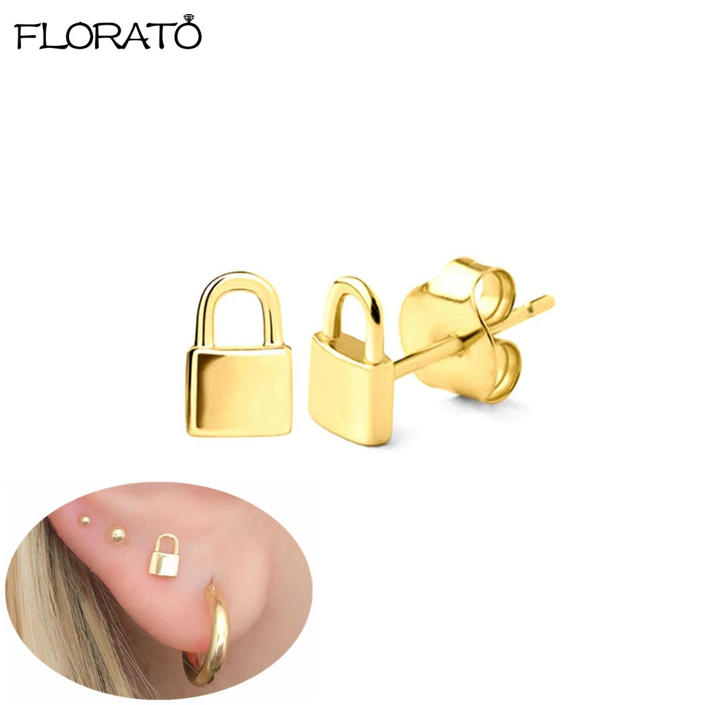 2025 New Gold Color Smooth Small Circle Earrings for Women 925 Sterling Silver Needle Trend Pendant Earrings Party Jewelry Gift