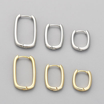 Simple Double Circle Metal Copper Earrings For Women Daily Date Jewelry Accessories New Gifts Friendship Birthday Hot Sale