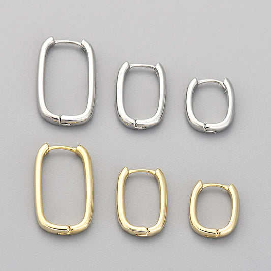 Simple Double Circle Metal Copper Earrings For Women Daily Date Jewelry Accessories New Gifts Friendship Birthday Hot Sale