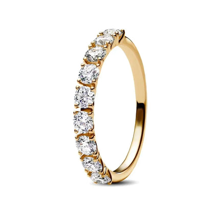 Original 925 Sterling Silver Princess Crown Moon Star Heart Bow Shell Crystal Rings Women Valentine's Birthday Gifts DIY Jewelry