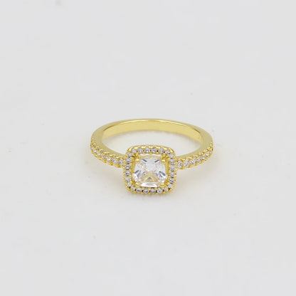 2025 New 14K Gold Plating Ring Sparkling Pink Bow Ring Princess Ring Original 925 Silver Color Finger Ring Fine Jewelry Women Gi