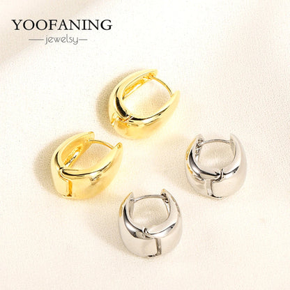 2025 New  925 Sterling Silver Needle Classic Retro Gold and Silver Ring Shaped Women's Large Earrings Party Luxury Jewelry Gifts