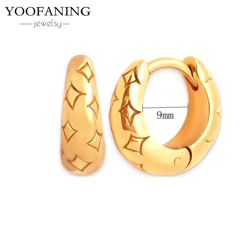 2025 New  925 Sterling Silver Needle Classic Retro Gold and Silver Ring Shaped Women's Large Earrings Party Luxury Jewelry Gifts