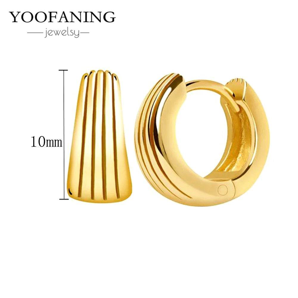 2025 New  925 Sterling Silver Needle Classic Retro Gold and Silver Ring Shaped Women's Large Earrings Party Luxury Jewelry Gifts