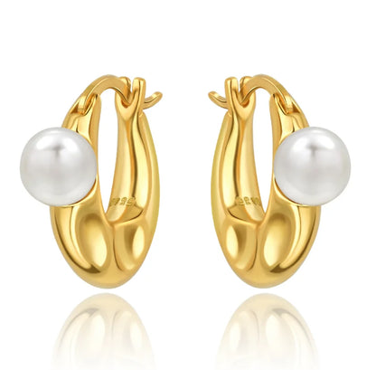 New Original 925 Sterling Silver Pearl Set Charms Ring Heart Earrings Beads Romantic Pendant Fit Bracelets Necklace Jewelry Gift