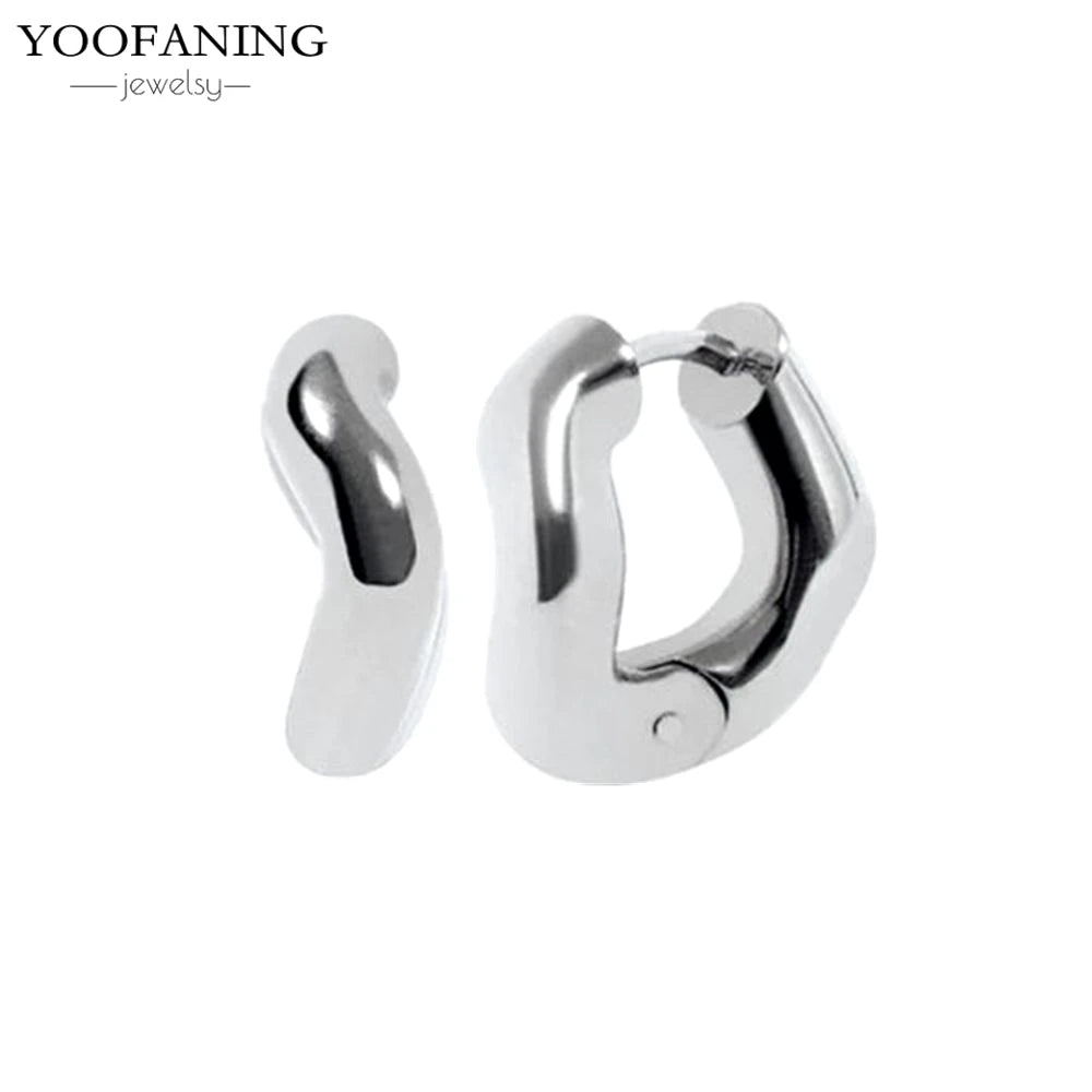 2025 New  925 Sterling Silver Needle Classic Retro Gold and Silver Ring Shaped Women's Large Earrings Party Luxury Jewelry Gifts