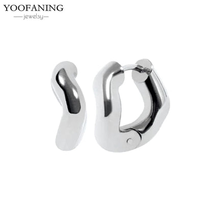 2025 New  925 Sterling Silver Needle Classic Retro Gold and Silver Ring Shaped Women's Large Earrings Party Luxury Jewelry Gifts