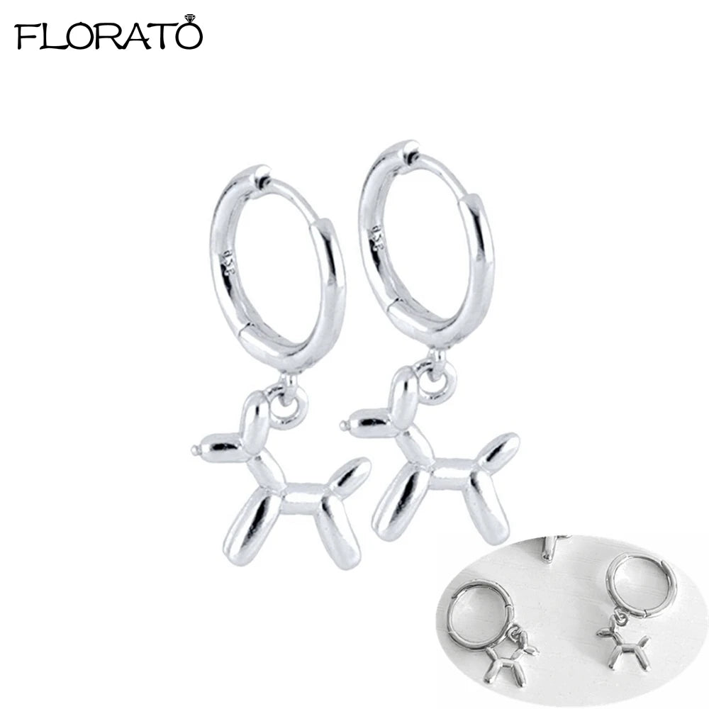 2025 New Gold Color Smooth Small Circle Earrings for Women 925 Sterling Silver Needle Trend Pendant Earrings Party Jewelry Gift