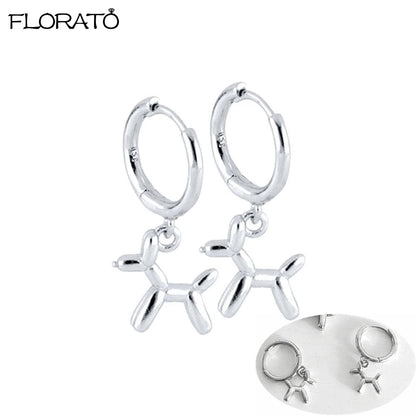 2025 New Gold Color Smooth Small Circle Earrings for Women 925 Sterling Silver Needle Trend Pendant Earrings Party Jewelry Gift