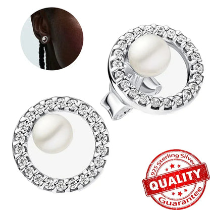 New Original 925 Sterling Silver Pearl Set Charms Ring Heart Earrings Beads Romantic Pendant Fit Bracelets Necklace Jewelry Gift