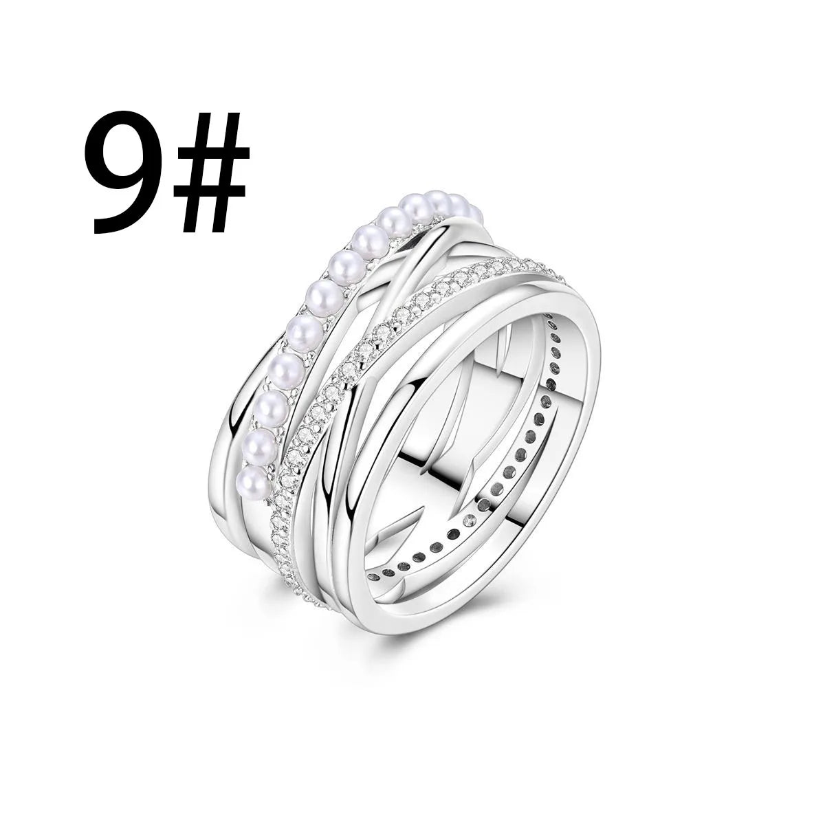 New Original 925 Sterling Silver Pearl Set Charms Ring Heart Earrings Beads Romantic Pendant Fit Bracelets Necklace Jewelry Gift