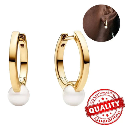 New Original 925 Sterling Silver Pearl Set Charms Ring Heart Earrings Beads Romantic Pendant Fit Bracelets Necklace Jewelry Gift