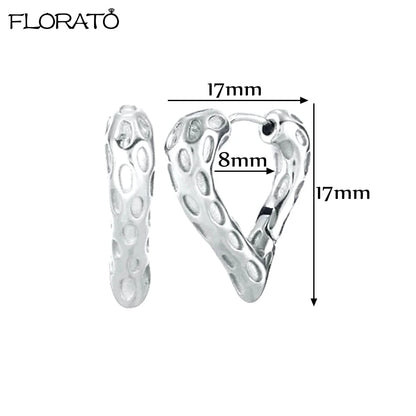 2025 New Gold Color Smooth Small Circle Earrings for Women 925 Sterling Silver Needle Trend Pendant Earrings Party Jewelry Gift