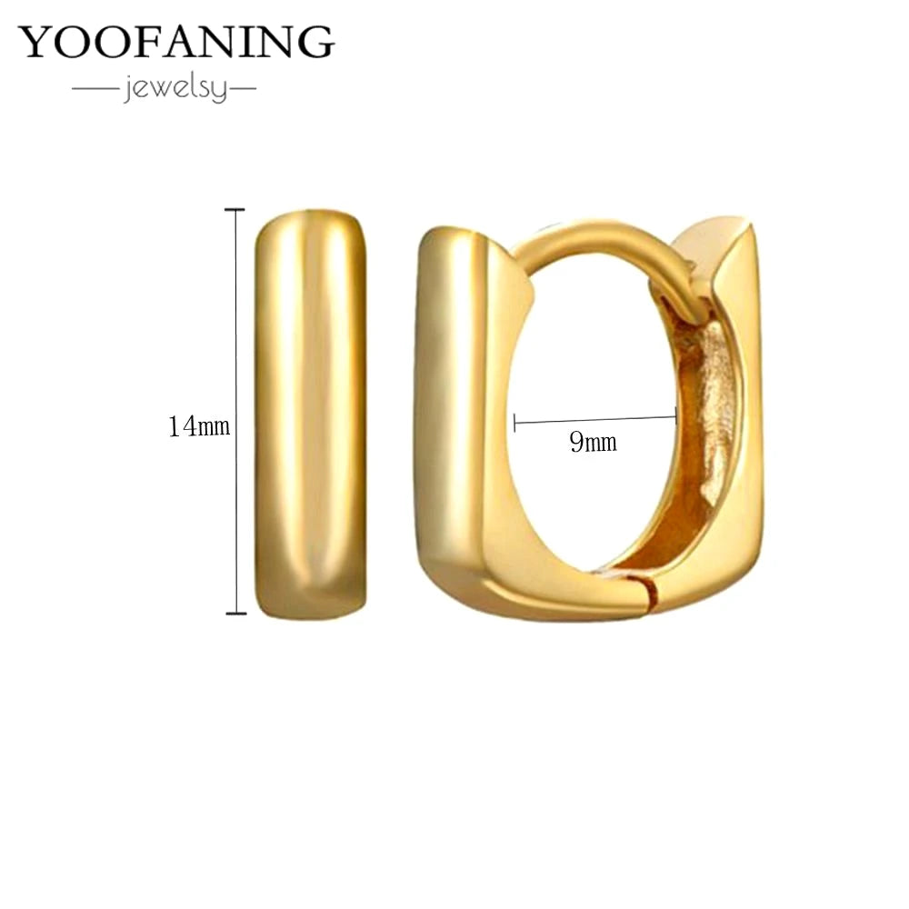 2025 New  925 Sterling Silver Needle Classic Retro Gold and Silver Ring Shaped Women's Large Earrings Party Luxury Jewelry Gifts