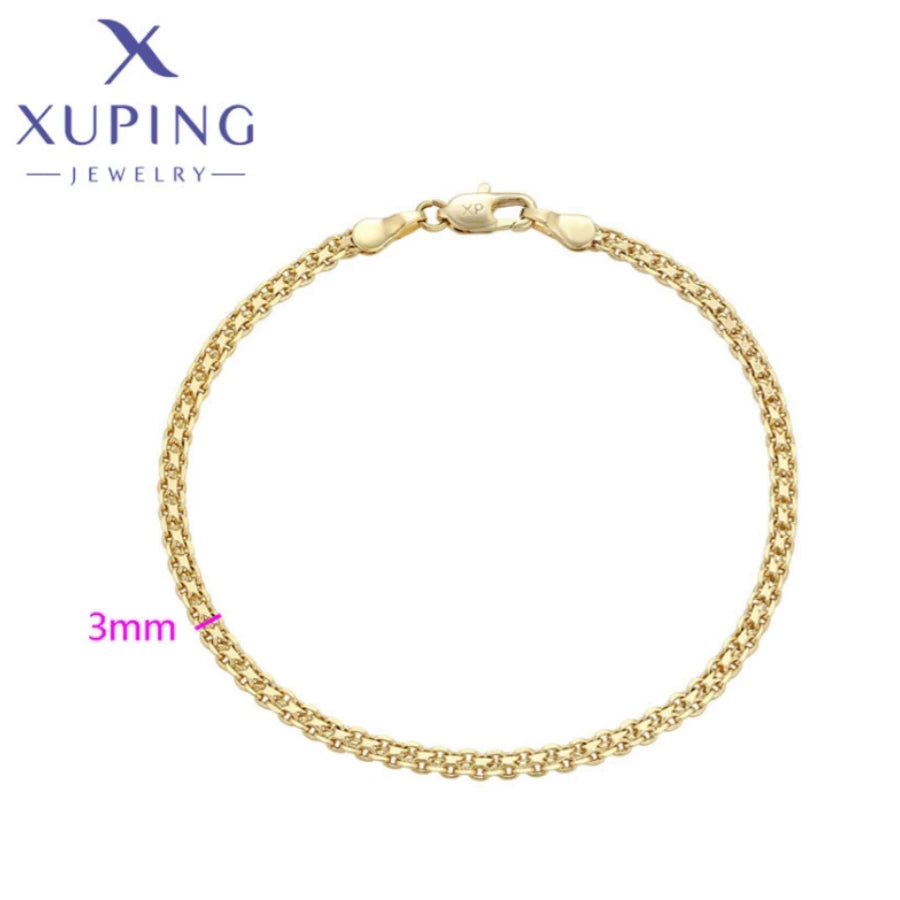 Xuping Jewelry Trendy Exquisite Elegant Style Women's Bracelets Light Gold Color Birthday Christmas Girl Gift X000979197