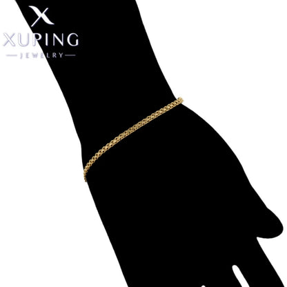 Xuping Jewelry Trendy Exquisite Elegant Style Women's Bracelets Light Gold Color Birthday Christmas Girl Gift X000979197