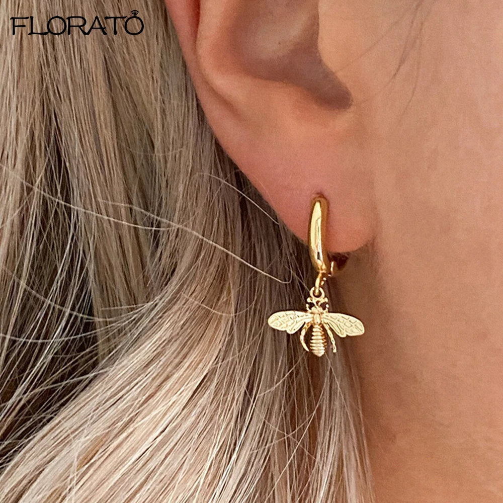 2025 New Gold Color Smooth Small Circle Earrings for Women 925 Sterling Silver Needle Trend Pendant Earrings Party Jewelry Gift