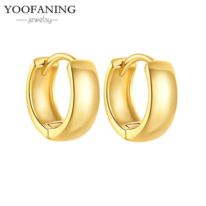 2025 New  925 Sterling Silver Needle Classic Retro Gold and Silver Ring Shaped Women's Large Earrings Party Luxury Jewelry Gifts