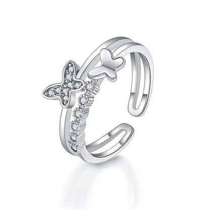 Original 925 Sterling Silver Ring High Quality Adjustable Opening AAA Zircon For Women Wedding Fine Fashion Jewelry Gift