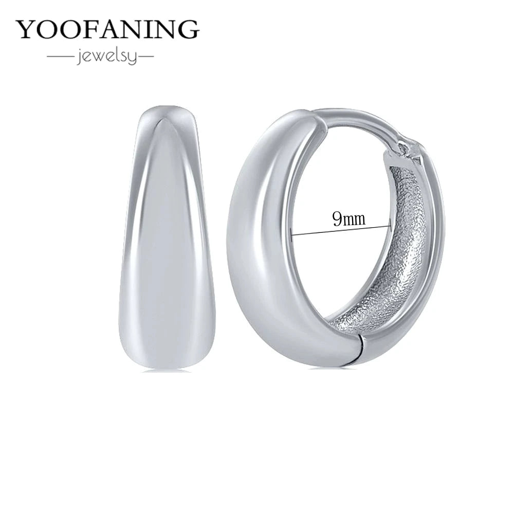 2025 New  925 Sterling Silver Needle Classic Retro Gold and Silver Ring Shaped Women's Large Earrings Party Luxury Jewelry Gifts