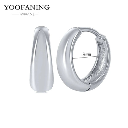 2025 New  925 Sterling Silver Needle Classic Retro Gold and Silver Ring Shaped Women's Large Earrings Party Luxury Jewelry Gifts