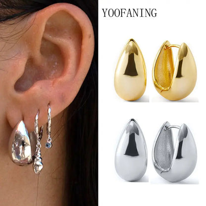 2025 New  925 Sterling Silver Needle Classic Retro Gold and Silver Ring Shaped Women's Large Earrings Party Luxury Jewelry Gifts