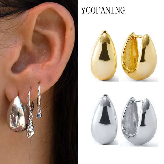 2025 New  925 Sterling Silver Needle Classic Retro Gold and Silver Ring Shaped Women's Large Earrings Party Luxury Jewelry Gifts