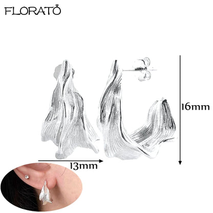 2025 New Gold Color Smooth Small Circle Earrings for Women 925 Sterling Silver Needle Trend Pendant Earrings Party Jewelry Gift