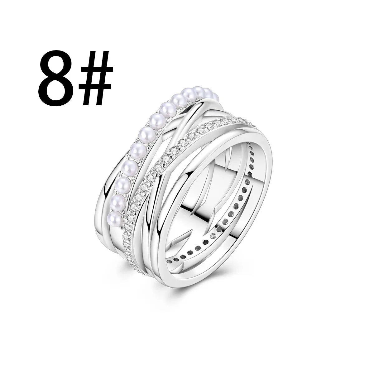 New Original 925 Sterling Silver Pearl Set Charms Ring Heart Earrings Beads Romantic Pendant Fit Bracelets Necklace Jewelry Gift