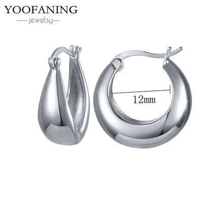 2025 New  925 Sterling Silver Needle Classic Retro Gold and Silver Ring Shaped Women's Large Earrings Party Luxury Jewelry Gifts